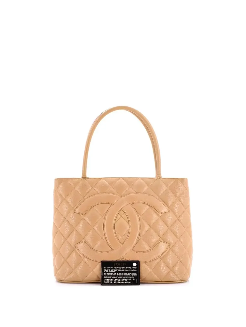 Chanel Medallion Tote Quilted Caviar #291400C22B